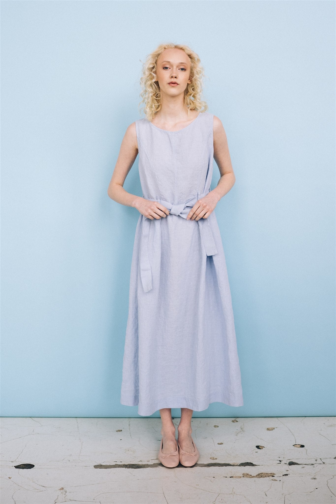 EDEN new linen dress black - MOO Linen Shop