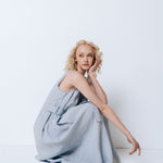 EDEN new linen dress black - MOO Linen Shop