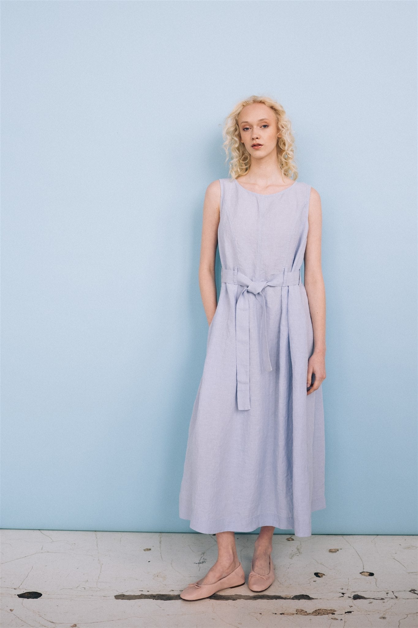 EDEN new linen dress black - MOO Linen Shop