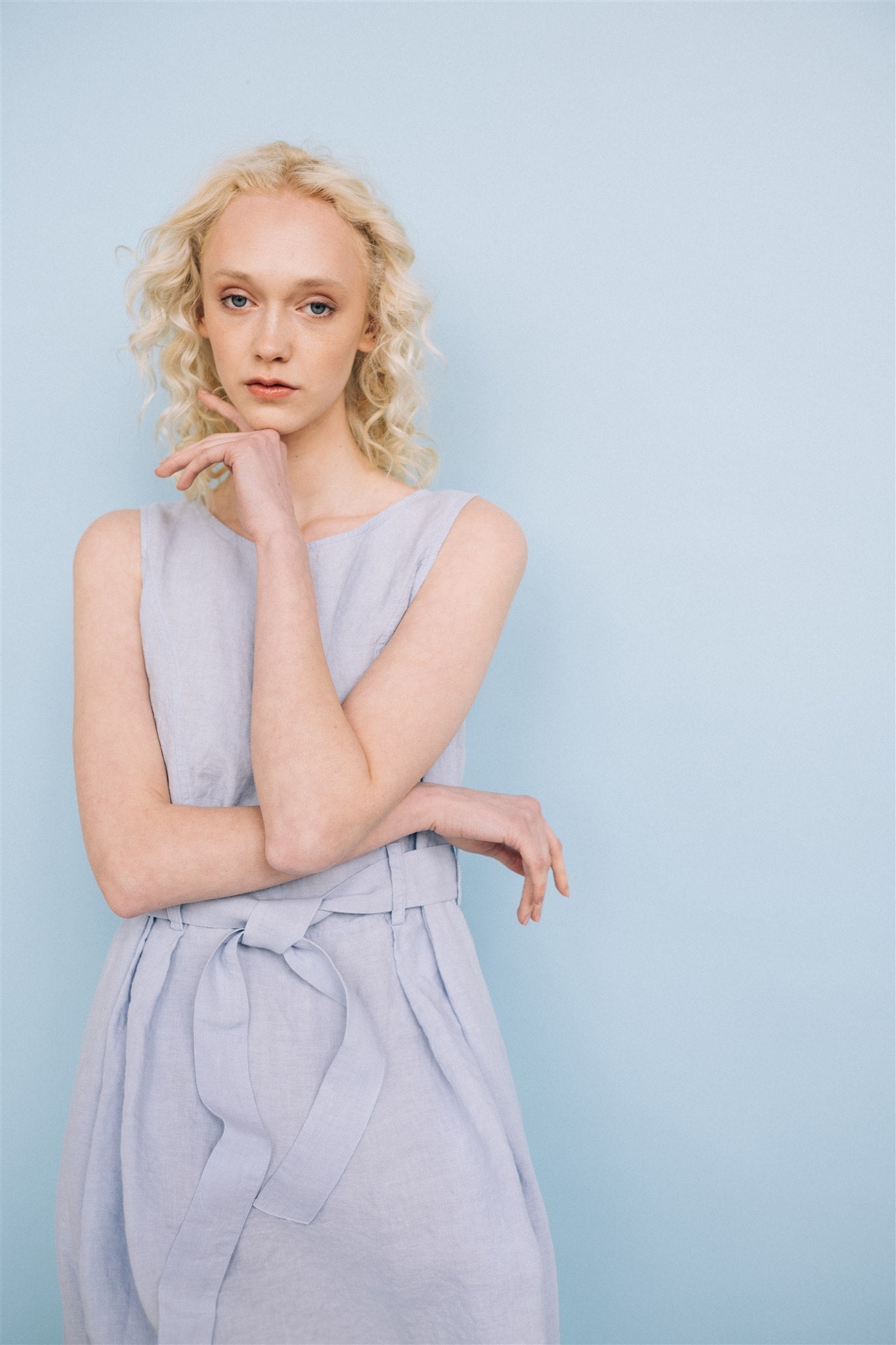 EDEN new linen dress black - MOO Linen Shop