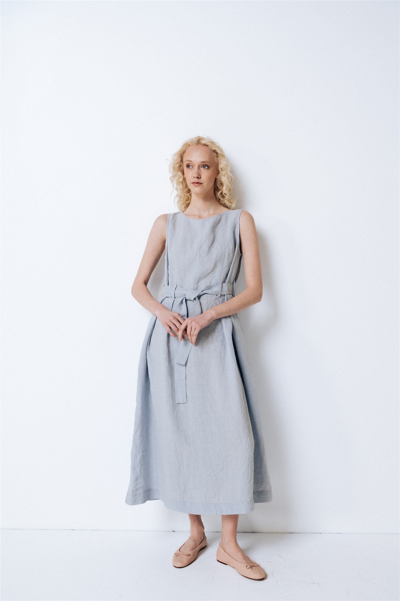 EDEN new linen dress black - MOO Linen Shop