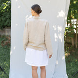 ERICA long sleeves shirt natural linen - MOO Linen Shop
