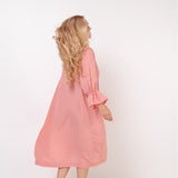 ESTELLA off the shoulder dress white - MOO Linen Shop