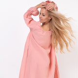 ESTELLA off the shoulder dress white - MOO Linen Shop