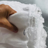 FACE CLOTHS set raw edges white - MOO Linen Shop