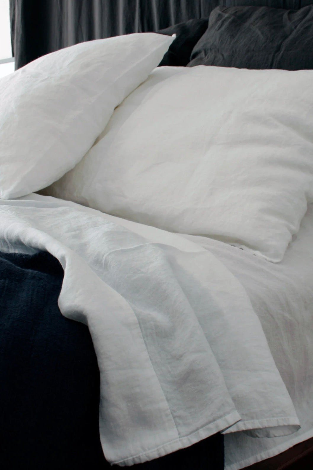 FLAT linen sheet EASY US TWIN 66x 96"/ 168 x244 cm - MOO Linen Shop