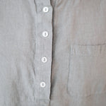 FREIDA sleeveless polo shirt white - MOO Linen Shop