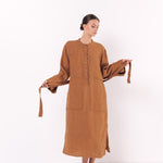 GINA shirt dress cream - MOO Linen Shop