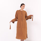 GINA shirt dress cream - MOO Linen Shop