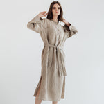 GINA shirt dress cream - MOO Linen Shop