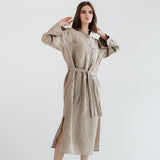 GINA shirt dress cream - MOO Linen Shop