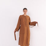 GINA shirt dress cream - MOO Linen Shop