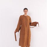 GINA shirt dress cream - MOO Linen Shop