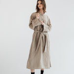 GINA shirt dress cream - MOO Linen Shop