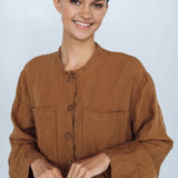 GINA shirt dress cream - MOO Linen Shop