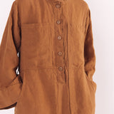 GINA shirt dress cream - MOO Linen Shop