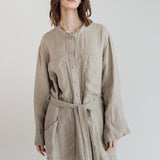 GINA shirt dress cream - MOO Linen Shop