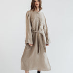 GINA shirt dress cream - MOO Linen Shop