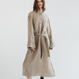 GINA shirt dress cream - MOO Linen Shop