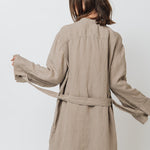 GINA shirt dress cream - MOO Linen Shop