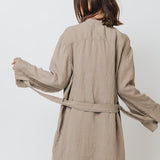 GINA shirt dress cream - MOO Linen Shop