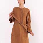 GINA shirt dress cream - MOO Linen Shop