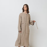 GINA shirt dress cream - MOO Linen Shop