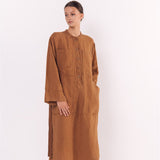 GINA shirt dress cream - MOO Linen Shop
