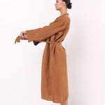 GINA shirt dress cream - MOO Linen Shop