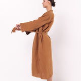 GINA shirt dress cream - MOO Linen Shop