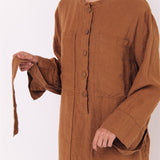 GINA shirt dress cream - MOO Linen Shop