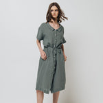 GIRL shirt dress cream - MOO Linen Shop