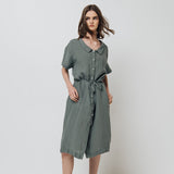 GIRL shirt dress cream - MOO Linen Shop