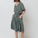 GIRL shirt dress cream - MOO Linen Shop