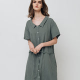 GIRL shirt dress cream - MOO Linen Shop