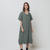 GIRL shirt dress cream - MOO Linen Shop