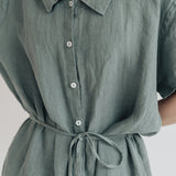 GIRL shirt dress cream - MOO Linen Shop