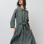 GRAZ shirt dress cream - MOO Linen Shop