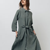 GRAZ shirt dress cream - MOO Linen Shop