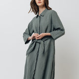 GRAZ shirt dress cream - MOO Linen Shop