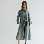 GRAZ shirt dress cream - MOO Linen Shop