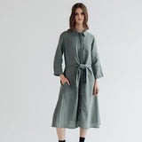 GRAZ shirt dress cream - MOO Linen Shop