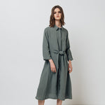 GRAZ shirt dress cream - MOO Linen Shop