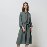 GRAZ shirt dress cream - MOO Linen Shop