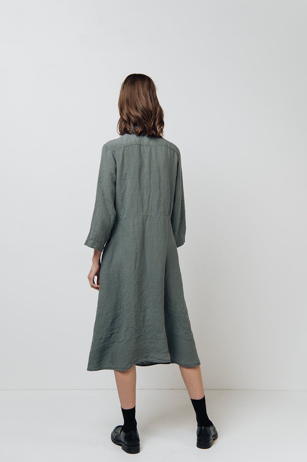 GRAZ shirt dress cream - MOO Linen Shop