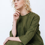 GUSTO maxi dress white - MOO Linen Shop