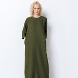 GUSTO maxi dress white - MOO Linen Shop