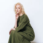 GUSTO maxi dress white - MOO Linen Shop