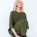 GUSTO maxi dress white - MOO Linen Shop