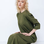 GUSTO maxi dress white - MOO Linen Shop